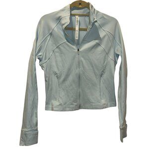 Lululemon robins egg BLUE Luon in Stride Jacket Logo Zip up Jacket 12
